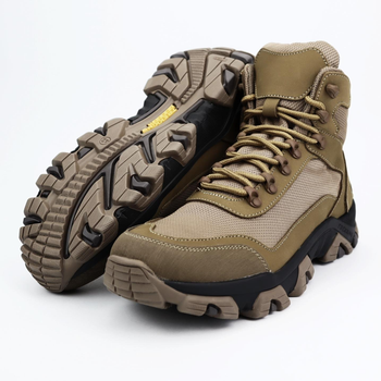 Кожаные демисезонные ботинки OKSY TACTICAL Koyot арт. 070112-cordura 45 размер