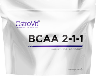 Aminokwas OstroVit Extra Pure BCAA 2-1-1 500 g Cytryna (5902232610178)