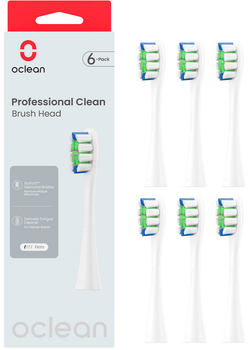 Końcówka do elektrycznej szczoteczki do zębów Oclean Professional Clean 6szt White