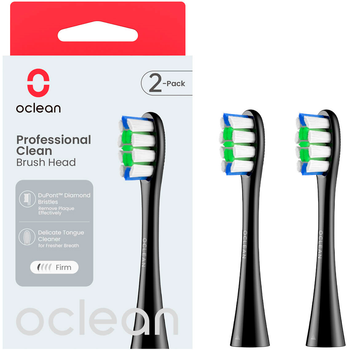 Насадка для електричної зубної щітки Oclean Professional Clean 2шт Black