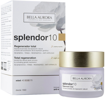 Krem przeciwzmarszczowy na noc Bella Aurora Splendor 10 Total Regeneration 50 ml (8413400004950)