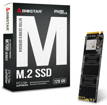 SSD диск Biostar M700 128GB M.2 PCIe 3.0 x4 3D NAND (TLC) (M700-128GB)