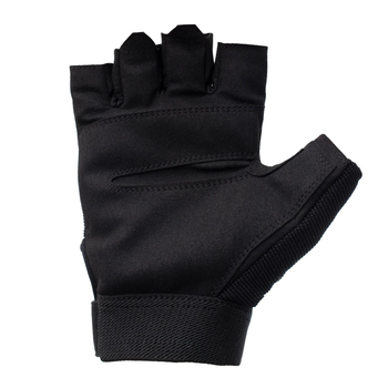 Рукавиці тактичні розмір L MIL-TEC Army Fingerless Gloves Чорні (12538502-XL)