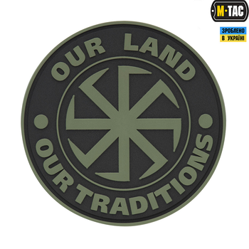 Нашивка Our Land PVC M-Tac Олива