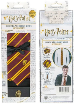 Краватка Harry Potter Deluxe Ґрифіндор з металевим значком (4895205600638)