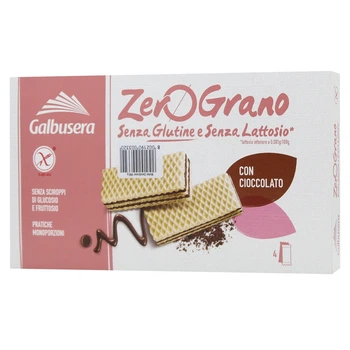 Вафлі Zerograno з шоколадом без глютену Galbusera 180 г (20059011)