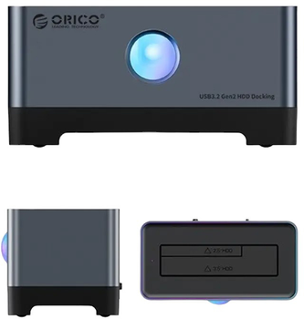 Док-станція Orico 5518C3-GY-BP для HDD/SSD 2.5/3.5" USB 3.2 (5518C3-GY-BP)