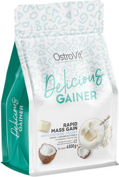 Гейнер OstroVit Delicious GAINER 4500 г Білий шоколад-кокос (5903933900902)