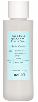 Тонік для обличчя Meisani Rice & Shine Hyaluronic Acid 150 мл (98437016160138)