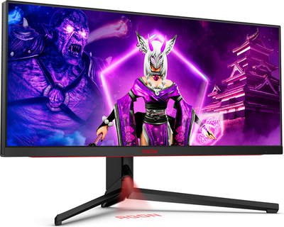 Монитор TFT 34" AOC AGON WQHD IPS MiniLED 170Гц 1мс 2xHDMI 2xDP USB-C USB-hub HAS колонки 3440x1440 Black (AG344UXM)