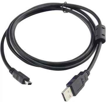 Кабель USB AM to Mini-USB BM 5pin с ферритом 1.8 м Black (S0397)