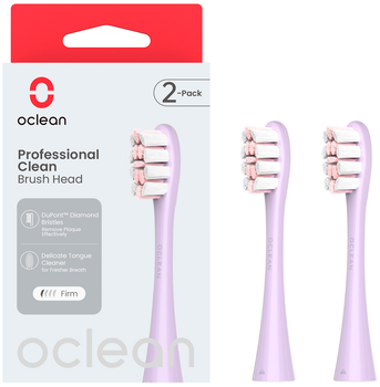 Насадка для електричної зубної щітки Oclean Professional Clean 2шт Purple