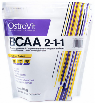 Амінокислота OstroVit Extra Pure BCAA 2-1-1 500 г Без смаку (5902232610154)