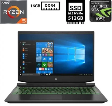 Ноутбук Hewlett Packard Pavilion Gaming 15-ec0013dx 15.6" TN 1920x1080 AMD Ryzen 5 3550H 2.10GHz 16GB DDR4 SSD 512GB NVMe NVIDIA GeForce GTX 1050 3GB (HPec0013dxR16S512A) Б/У