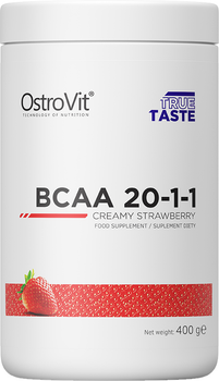 BCAA OstroVit BCAA 20-1-1 400 g Truskawka w śmietanie (5903246228250)