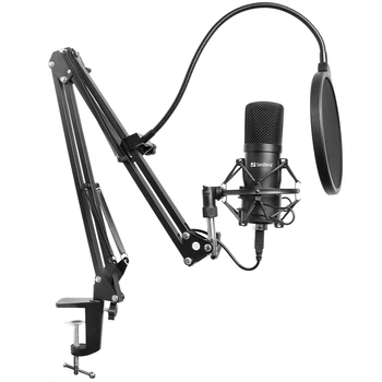 Игровой стриминговый микрофон Sandberg Streamer Kit USB набор Black (126-07)