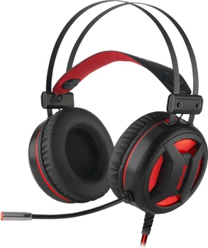 Провідні ігрові навушники гарнітура Redragon Minos, Surround 7.1 USB Black-Red