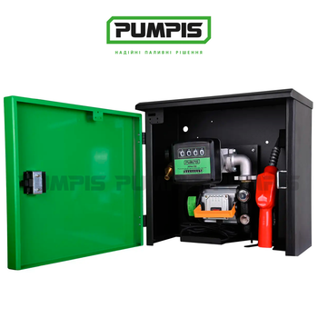 Стаціонарна заправна станція для дизельного палива PUMPIS MID 220-60 в ящику, 220 В, 60 л/хв