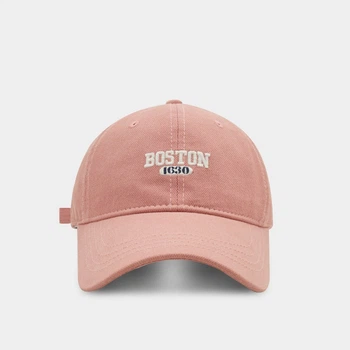 Бейсболка с надписью Boston кепка панамка Honey Fashion Accessories 55-58 розовый (13-53)