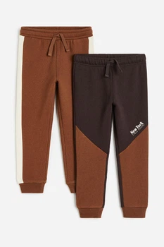 Спортивные штаны коричневые 2шт H&M 92см (400097416)