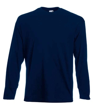 Футболка з довгим рукавом Fruit of the Loom Valueweight long sleeve XXL Темно-синій (0610380AZ2XL)