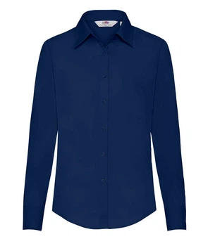 Сорочка жіноча Fruit of the Loom Poplin shirt l/s lady-fit XS Синій (065012032XS)