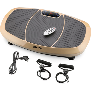Віброплатформа 3D Gymtek XP750 Intense Gold (2 мотори) до 180 кг + Еспандери та Bluetooth