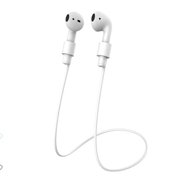 Силиконовый шнур для беспроводных наушников AirPods / нашейный ремешок, белый (86009358)