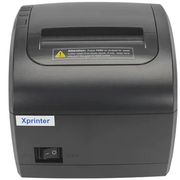 Термопринтер принтер чеков Xprinter XP-Q838L термопечать 230 мм/с лента 80 мм USB+Lan автообрезка Black