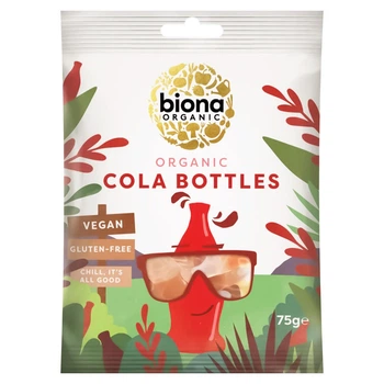 Желейні цукерки Cool Cola Bottles органік Biona Organic 75 г (19429345)