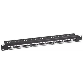 Патч-панель Kingda KD-PP56-UTP-C5E-24P 19" 24xRJ45 UTP Cat.5e 1U Krone&110 dual IDC с организатором кабеля Black