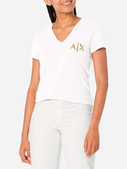 Футболка хлопковая женская Armani Exchange 264548438 XL Белая (1159806051)