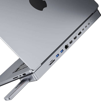 Stacja dokująca Invzi MagHub 12w2 USB-C do MacBook Pro 13" / 14" z kieszenią SSD Gray (MH01-13)