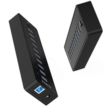 Адаптер Хаб 10в1 Orico 10 x USB 3.0 Black (P10-U3-V1-EU-BK-BP)