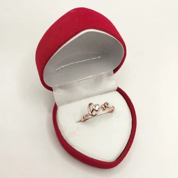 Кольцо медзолото с цирконами "Гармония любви" ювелирный сплав Xuping Jewelry размер 16 мм упаковано в бархатную коробочку (9789.ло)