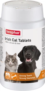 Таблетки Beaphar Irish Cal Tablets з кальцієм та фосфором для котів і собак (8711231132768)