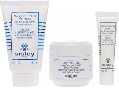 Zestaw do pielęgnacji twarzy Sisley Velvet Nourishing Skincare Krem do twarzy 50 ml + Maska do twarzy 60 ml + Krem do ciała 15 ml (3473311269027)