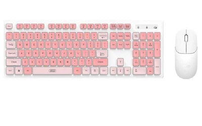 Беспроводная Клавиатура и Мышь XO KB-05 Цвет Розовый