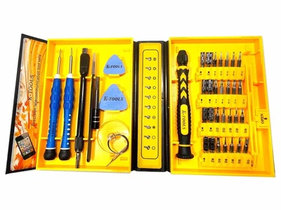 Набор отверток K-TOOLS 1252 CR-V с 38 сменными насадками: Биты, Шести-и Пяти-гранники, Плоские, Угольные и Фигурные для Ремонта телефонов, iPhone, ноутбуков (524004)