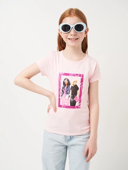 Детская футболка для девочки Disney Barbie EX1265.REC 98-104 см Светло-розовая (3609087056565)
