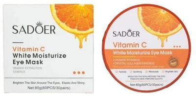 Гидрогелевые патчи для глаз Sadoer Vitamin C moisturizing eye mask с Витамином С 60 шт (6973098893530)