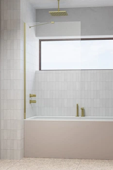 Стеклянная шторка для ванны RADAWAY Modo New Brushed Gold PNJ 50 см стекло прозрачное 10006050-99-01