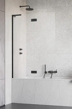 Стеклянная шторка для ванны RADAWAY Essenza 8 SL Black PND II 120 левая 10500120-54-01L