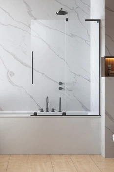 Стеклянная шторка для ванны RADAWAY Furo SL Brushed GunMetal PND II 110 правая 10309588-92-01R+10112544-01-01