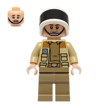 Фигурка Lego Повстанец Captain Antilles Dark Tan Shirt Large Rank Badge Star Wars sw1328 75387