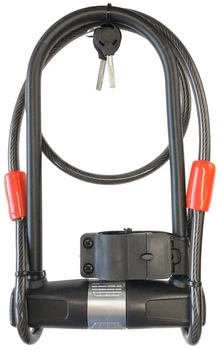 Замок для велосипеда тросовий Tempesta U-LOCK + CABLE LOCK Black (FSD-LK127020)