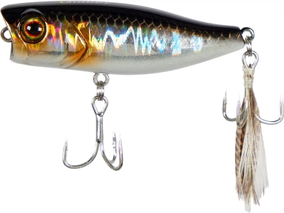 Воблер Jackall Chubby Popper 42F 42 мм 3.3 г HL Silver & Black (16993118)