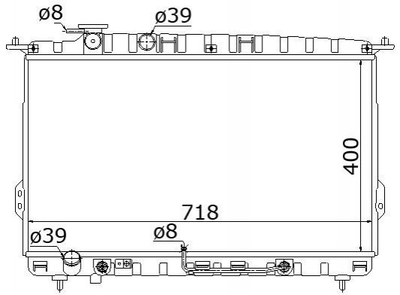 Радіатор охолодження двигуна STARLINE HYA2107 Hyundai Sonata 2531038050, 2531039500, 253103F000