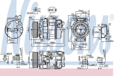 Компресор кондиціонера NISSENS 890358 BMW X3 64529211496, 9211496