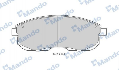 Тормозные колодки MANDO MBF015246 Nissan Juke, Tiida, Teana; Suzuki SX4; Renault Latitude D10601KA1A, D10601FE0A, D10603TA0B